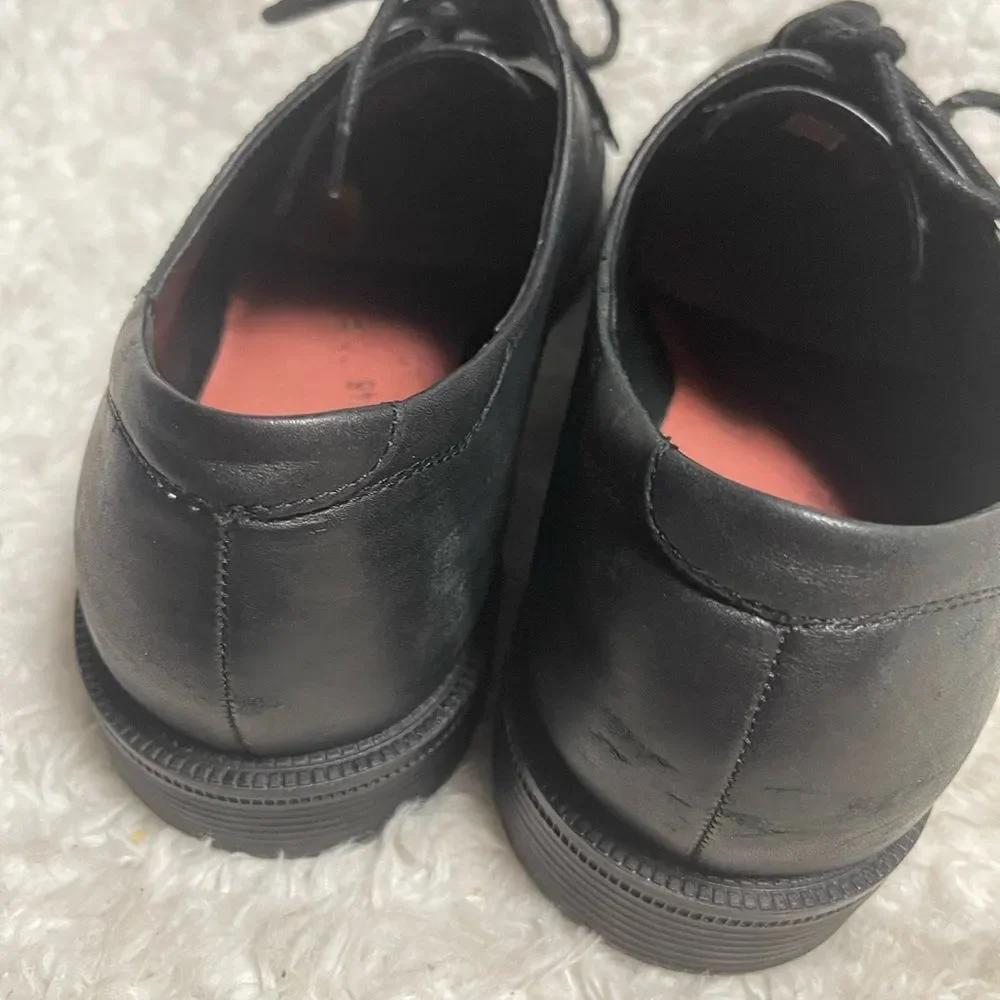 Shoes for Crews slip & oil resistant leather black Men’s shoes.SZ12M